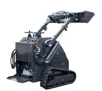 Minicargadora minicargadora - Minicargadora pequeña con pistas para excavar, mover materiales y trabajos de tierra