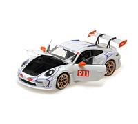 Minichamps 110062041 - Porsch. 911 (992) GT3RS White & Orange 2023 - Escala 1/18 - Coche en Miniatura