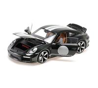 Minichamps 110069204 - Porsch. 911 (992) Sport Classic Green Metallic with Stripe 2022 - Escala 1/18 - Coche en Miniatura