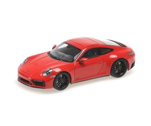 Minichamps 410063000 - Porsch. 911 (992) Carrera 4 GTS Red 2019 - Escala 1/43 - Coche en Miniatura