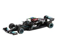 Minichamps 410212044 1:43 Mercedes-AMG Petronas Formula One Team W12 E Performance-Hamilton-1er GP de Brasil 2021 con Bandera Coche Coleccionable en Miniatura, Multicolor