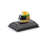 Minichamps 540308419 - Casco Ayrton Senna First F1 GP Brazil 1984 - Escala 1/8 - Coche en Miniatura