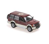 Minichamps 940163470 - Mitsubish. Pajero LWB Dark Red Metallic 1991 - Escala 1/43 - Coche en Miniatura