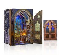 MiniCity Basílica de Notre-Dame Kit Rincón del Libro con LED, Rompecabezas de Madera para Estantería
