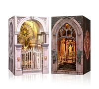 MiniCity Book Nook Kit 3D Puzzle de Madera Booknooks DIY Maqueta Kits Adultos para Construir Casa en Miniatura Estantería Nook Book con Luz Regalos Divertidos Regalo de Cumpleaños