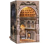 MiniCity Book Nook Kit - Casa en miniatura con LED, rompecabezas 3D para adultos, minicasa de muñecas como decoración de estantería, kit de construcción de biblioteca en miniatura para creativos