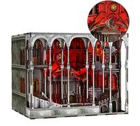 MiniCity Book Nook Kit DIY Casa de Muñecas de Madera en Miniatura Casa Kit, Libro Esquina Kit para Adultos Adolescentes, Rompecabezas de Madera 3D Esquina de Librería Kits con Sensor Luz LED