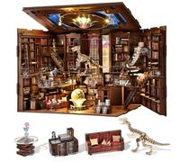 MiniCity Book Nook Kit, DIY Miniatur Dollhouse Bookend, Puzzle de madera 3D con luz LED y cubierta antipolvo para adolescentes y adultos (Beyond Library Max)