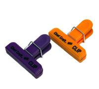 Miniclips de pl stico para bolsas Chef Craft Select de 3 pulgadas de ancho, juego de 2 piezas, morado/naranja