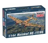 Minicraft-HE-111 Heinkel Alemania Nazi Modelo Ki, Color Verde, S (14721)
