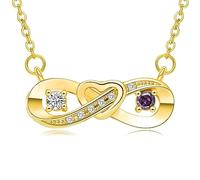 Minicremation Collar con urna de cremación para cenizas con símbolo de corazón infinito, collar con colgante de corazón para siempre para mujeres, delicado colgante de amor eterno con piedra de