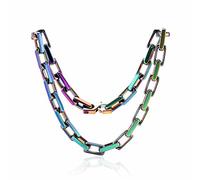 Minicremation Collar de urna de clip para cenizas, joyería de cremación, clip de papel, impermeable, cadena con colgante de eslabones para adolescentes, mujeres y hombres (18, 20, 22, 24 pulgadas),