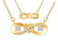 Minicremation Collar de urna de cremación para cenizas con símbolo de corazón infinito, collar de corazón de amor eterno y dije de piedra de nacimiento para mujeres, joyería conmemorativa para cenizas