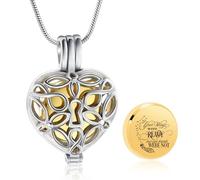 Minicremation Joyería de cremación para cenizas, colgante de urna con clip de amor, urna conmemorativa, collar de urna de corazón, soporte para cenizas, recuerdo personalizado de acero inoxidable para