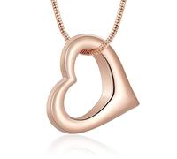 Minicremation Joyería de cremación para cenizas, collar de urna de corazón para cenizas para mujeres y hombres, joyería de recuerdo conmemorativo para mantener el colgante a alguien cerca de ti, Acero
