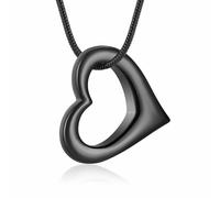 Minicremation Joyería de cremación para cenizas, collar de urna de corazón para cenizas para mujeres y hombres, joyería de recuerdo conmemorativo para mantener el colgante a alguien cerca de ti, Acero