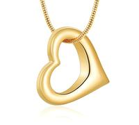 Minicremation Joyería de cremación para cenizas, collar de urna de corazón para cenizas para mujeres y hombres, joyería de recuerdo conmemorativo para mantener el colgante a alguien cerca de ti, Acero