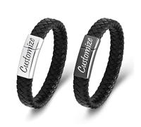 Minicremation Joyería de cremación Pulsera de urna para Cenias para Mujeres Hombres Recuerdo Memorial Braalete Braalete de Cuero Trenado
