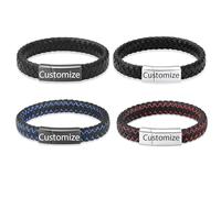 Minicremation Joyería de cremación Pulsera de urna para Cenias para Mujeres Hombres Recuerdo Memorial Braalete Braalete de Cuero Trenado