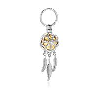 Minicremation Llavero de urna de atrapasueños para cenizas de acero inoxidable, colgante de joyería de cremación, llavero de urna de recuerdo para cenizas humanas/mascotas, Acero inoxidable, No es una