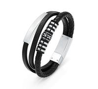 Minicremation Pulsera de urna conmemorativa de cremación para cenizas para hombres y mujeres, brazalete conmemorativo de recuerdo, pulsera de cuero trenzado, regalo para novio, marido