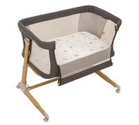 Minicuna colecho metálica con bajera y funda nórdica Orbit (gris) de Bimbidreams Bimbi Dreams