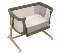 Minicuna colecho metálica con bajera y funda nórdica Palm (verde) de Bimbidreams Bimbi Dreams