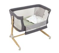 Minicuna colecho metálica con bajera y funda nórdica Trex (verde) de Bimbidreams Bimbi Dreams