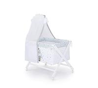 Minicuna con Textil y Velo Polar Bear, Estructura de Madera de Haya, Algodón 100%, 55x72x90 cm