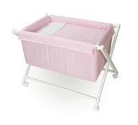 Minicuna Deluxe: El Refugio Ideal para tu Bebé, Tejidos Acogedores Algodón. (Liberty Rosa)