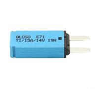 Minidisyuntor ajustable manual 5A-30A 12V/24V DC con protección contra sobrecorriente para coche para moto, camión, barco, eléctrico, gris, azul, amarillo, blanco, verde, plástico (15 A)