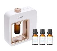 Minidiva Difusor sin agua con Daytime Calm Collection Essential Oil Blends, difusor con juego de aceites esenciales, sin agua, sin calor, supersilencioso, portátil, funciona con pilas, color blanco