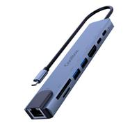 Minidock coolbox c81 aluminio usb - c a hdmi 4k - 2xusb - a - pd 100w - usb - c - sd - microsd - rj45