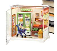 Minie House Kit - Tiny House Model, Creative Home | Kit de artesanía de la casa Hecha a Mano, Juego de Edificios en Miniatura, casa Decorativa pequeña con Muebles, Luces LED y Accesorios para niñ