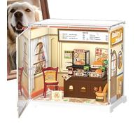 Minie House Kit - Tiny House Model, Creative Home | Kit de artesanía de la casa Hecha a Mano, Juego de Edificios en Miniatura, casa Decorativa pequeña con Muebles, Luces LED y Accesorios para niñ