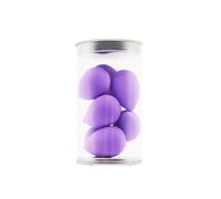 Miniesponja de maquillaje facial, esponja cosmética for polvos for base, crema, corrector, herramienta de licuadora con caja de almacenamiento, 8 Uds. (Color : Deep-purple-8Pcs)