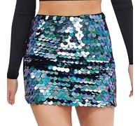 Minifalda elegante de lentejuelas falda midi para mujer, falda rosa, falda negra, falda blanca para mujer, falda tutú para niñas faldas, verde, XL
