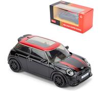 Minifigura de John Cooper Works a escala 1:43 fundida - Negro | Edición de coleccionista detallada fundida | Producto con licencia oficial