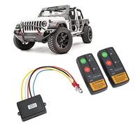 minifinker Kit de Control Remoto de Cabrestante Inalámbrico, Controlador de Cabrestante de Rango de 75 Pies 12V 24V Luz Indicadora Portátil de Alta Sensibilidad para Automóvil para Camión