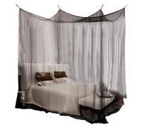 minifinker Mosquitera de Lujo, Mosquitera de 4 Esquinas, Eficaz, Antimosquitos, Buen Sueño, Mosquitera, Dosel para Cama King Size(Negro)