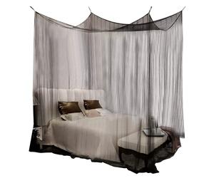 minifinker Mosquitera de Lujo, Mosquitera de 4 Esquinas, Eficaz, Antimosquitos, Buen Sueño, Mosquitera, Dosel para Cama King Size(Negro)