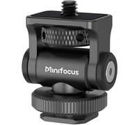 MINIFOCUS Soporte para monitor de cámara con zapata fría, tornillo de 1/4 pulgadas para monitor de campo de 5 y 7 pulgadas, soporte ajustable de inclinación de 160 grados para LED, flash y accesorios