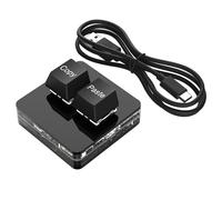 Minii - Teclado USB de 2 Teclas, Teclado mecánico para Juegos de PC, Teclado retroiluminado RGB con Pantalla, símbolos para copiar y Pegar calcomanías de Teclado para el hogar y Viajes