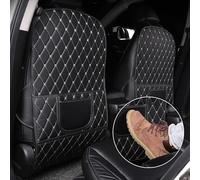 MINIKS 2 Piezas Alfombrilla Antipatadas Cuero Asiento Coche para Mercedes Benz V Class V220d V250d V300d L, Protector Asiento Trasero Antisuciedad Impermeable Protección Respaldo Asiento Fundas