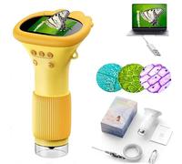 Minilabbies Microscope, 200x Zoom Mini Labbies Microscope for Kids 8-12, Mini Digital Microscope for Kids, Pro-Advanced Portable Handheld Microscope, Pocket Digital Magnifying Glass (Yellow)