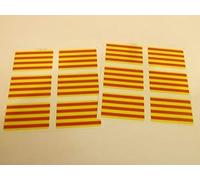 Minilabel Mini Pack Pegatinas, 33x20mm Rectángulo, Autoadhesivo Cataluña Catalunya Etiquetas, Catalán Independencia Pegatinas con Banderas