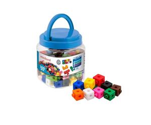 Miniland 100 Piezas Policubos para matemáticas Infantil | Cubos 2 cm | Piezas encajables de plástico, matemáticas y números y conteo, uso en casa y aula, 3-6 años, aprendizaje manipulativo