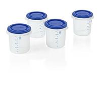 Miniland 85510 - Pack de 4 recipientes herméticos, color azul