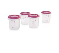 Miniland 89142 - Juego de 4 recipientes herméticos, color rosa