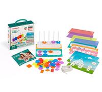 Miniland Ábaco para Mesa de luz Sort&Count. Transparente con Figuras y Actividades, Multicolor, Taille Unique (32166), 50 formas, 1 soporte ábaco, 2 cordones, 14 fichas.